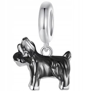 Charms Zawieszka Charms Pies Czarny Sznaucer Srebro 925 Charmsy Trusky - Bransoletki - miniaturka - grafika 1