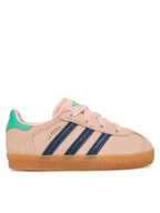 Buty dla dziewczynek - adidas Sneakersy Gazelle Comfort Closure Elastic Laces KI4035 Różowy - miniaturka - grafika 1