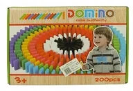 Klocki - DREWNIANE DOMINO KLOCKI 200 SZT - miniaturka - grafika 1