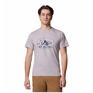 Koszulka męska Columbia Path Lake™ Graphic Tee II Rozmiar: XL / Kolor: szary/niebieski - Koszulki sportowe męskie - miniaturka - grafika 1