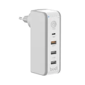 Ładowarki do telefonów - BUDI Budi Ładowarka sieciowa 48W 2x USB 1x PD 1x QC3.0 z obrotową wtyczką i timerem BD301TE - miniaturka - grafika 1