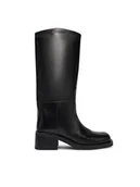 Kozaki damskie - Patrizia Pepe Kozaki 2Y0042 L048 K103 Czarny - miniaturka - grafika 1