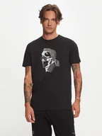 Koszulki męskie - KARL LAGERFELD T-Shirt 755060 544242 Czarny Regular Fit - miniaturka - grafika 1