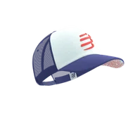 Czapki i chusty sportowe męskie - COMPRESSPORT Czapka lifestyle TRUCKER CAP orient blue/star white - miniaturka - grafika 1