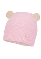 Czapki dla dzieci - Dziecięca czapka na zimę GINO z wełny merino róż - miniaturka - grafika 1
