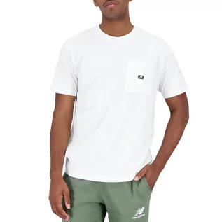 Koszulki sportowe męskie - Koszulka New Balance MT31542WT - biała - grafika 1