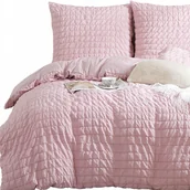 Pościel - Pościel marszczona CREASY 160x200 jednobarwna pudrowa - miniaturka - grafika 1