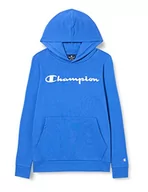 Bluzy dla chłopców - Champion Bluza chłopięca Legacy American Classics-Ultra Light Powerblend Terry Logo Hooded, Blu Cobalto, 13-14 Lat - miniaturka - grafika 1