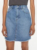 Spódnice - Pepe Jeans Spódnica jeansowa Mini Skirt Hw PL901124MN9 Niebieski Regular Fit - miniaturka - grafika 1