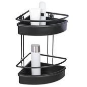 Półki łazienkowe - Czarna narożna półka łazienkowa Wenko Molinella, 30x22 cm - miniaturka - grafika 1