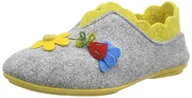 Kapcie damskie - Manitu 340170 damskie płaskie kapcie domowe, szary - szary, szary, żółty, 42 EU - miniaturka - grafika 1