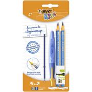 Przybory szkolne - Długopis Bic Kids Dla Uczniów Niebieski + Wkład + Ołówki + Gumka Blister 1+1+2+1Szt - miniaturka - grafika 1
