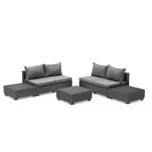 Meble ogrodowe - Allibert Modułowe meble na taras sapporo set : kolor - grafit/szary BK-013677 - miniaturka - grafika 1