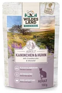 Mokra karma dla kotów - Wildes Land Cat Classic Adult Kaninchen & Huhn saszetka 100g - miniaturka - grafika 1