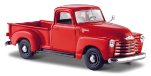 Maisto Chevrolet 3100 Pickup '50: nadania modelu samochodu 1: 24, drzwi i maski silnika do otwierania, gotowy model, 20 cm, czerwono-pomarańczowy (531952) - Kolekcjonerskie modele pojazdów - miniaturka - grafika 3