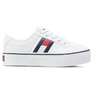 Tommy Hilfiger Buty Tommy Jeans Flatform Flag Sneaker EN0EN00944-YBR białe - Trampki damskie - miniaturka - grafika 1