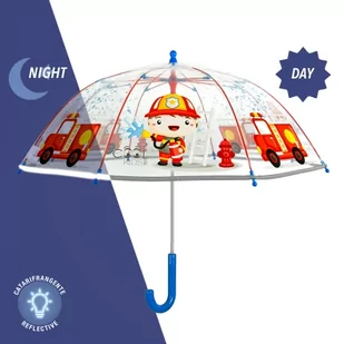 Perletti Parasolka dziecięca z odblaskową lamówką Strażak CoolKids PER15583 - Parasolki dla dzieci - miniaturka - grafika 1