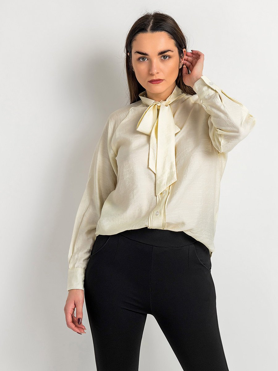 Koszula z bawełną L kremowy