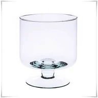 Dekoracje domu - Szklany kielich na nóżce WWN H-17 cm D-15 cm / szkło ekologiczne - miniaturka - grafika 1