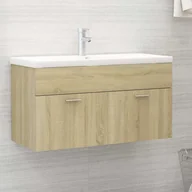 Szafki łazienkowe - vidaXL vidaXL Szafka pod umywalkę, dąb sonoma, 90x38,5x46 cm, płyta wiórowa - miniaturka - grafika 1