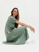 Sukienki - Casualowa sukienka z wiązaniem w talii - miniaturka - grafika 1