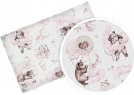 Prześcieradła dla dzieci - Prześcieradło do łóżeczka 140x70, z gumką - Bawełna 100% - Przyjaciele róż - miniaturka - grafika 1