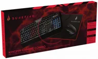 Klawiatury - Surefire KingPin Gaming Combo Set Keyboard QWERTY Italian, 7-Button RGB Mouse & Mouse Pad - miniaturka - grafika 1