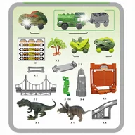 Zabawki zdalnie sterowane - TOR WYŚCIGOWY KOLEJKA ELEKTRYCZNA DINOZAURY ZESTAW DLA DZIECI XXL 169 EL - miniaturka - grafika 1