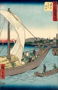 Kuwana Shichiri no tosen, Hiroshige Ando - plakat Wymiar do wyboru: 61x91,5 cm - Plakaty - miniaturka - grafika 1