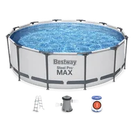 Baseny ogrodowe - Basen stelażowy w zestawie Steel Pro Max 3,66 x 1 m - BESTWAY 56418 - miniaturka - grafika 1