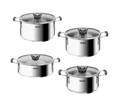 Garnki - Tefal Opti Space G7378S55 Indukcja Stal nierdzewna 8 elementów - miniaturka - grafika 1