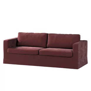 Dekoria Pokrowiec na sofę Karlstad 3-osobową nierozkładaną długi bordowy Sofa Karlstad 3-osobowa Velvet 616-704-26 - Pokrowce na meble - miniaturka - grafika 1