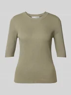 Swetry damskie - Sweter z dzianiny z rękawem o dł. 1/2 model ‘MALA’ - miniaturka - grafika 1