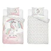 Pościel dla dzieci - Detexpol Pościel bawełniana dziecięca dwustronna Jednorożec Unicorn 100x135 cm MAYAMOO wzór 5133 B - miniaturka - grafika 1