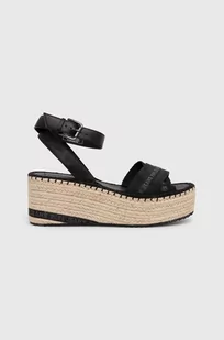 Pepe Jeans sandały PLS90669 damskie kolor czarny na platformie WITNEY CROSS - Sandały damskie - miniaturka - grafika 1