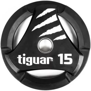 Tiguar Talerz olimpijski gumowy 15 kg TI-WT01500 - Pozostały sprzęt siłowy - miniaturka - grafika 1