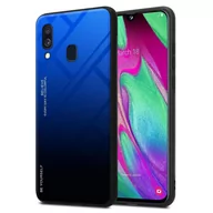 Etui i futerały do telefonów - Pokrowiec Do Samsung Galaxy A40 Etui w NIEBIESKO - CZARNY TPU Obudowa Case Cover Plecki Ochronny Cadorabo - miniaturka - grafika 1