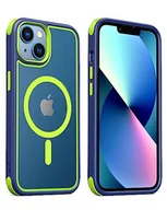 Etui i futerały do telefonów - MobNano Magnetyczne etui do iPhone'a 13/14 6,1 cala [obsługuje bezprzewodowe ładowanie MagSafe], odporne na wstrząsy etui na telefon - niebiesko-zielone - miniaturka - grafika 1