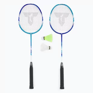 Talbot Torro Premium zestaw do badmintona 2-Fighter Pro, 2 grafitowe rakiety, 2 piłeczki sprężynowe, w wysokiej jakości torbie, 449404, w rozmiarze uniwersalnym - Badminton - miniaturka - grafika 1