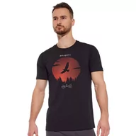Koszulki sportowe męskie - Męska koszulka Brubeck Outdoor Wool Pro SS czarny - S - miniaturka - grafika 1