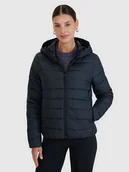 Kurtki damskie - 4F Kurtka puchowa w kolorze czarnym - miniaturka - grafika 1