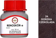 Środki do obuwia i ubrań - G10-01 GORZKA CZEKOLADA 24 RENOSKÓR FARBA DO BUTÓW WILBRA DO SKÓRY + LAKIER - miniaturka - grafika 1