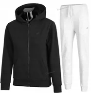Spodnie sportowe damskie - 4F OCIEPLANY DAMSKI DRES BAWEĹNA KOMPLET BLUZA SPODNIE / rozm S - miniaturka - grafika 1