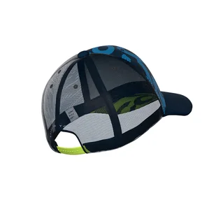 COMPRESSPORT Czapka lifestyle TRUCKER CAP niebiesko-żółta - Czapki i chusty sportowe męskie - miniaturka - grafika 3