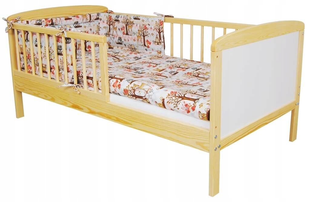 Tapczanik dziecięcy Bartek 1/3 140x70 cm łóżko sosnowe pościel materac