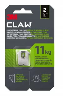 Uchwyt/haczyk do wieszania na płytach G/K Claw 11 kg 2 szt. 3M - Wieszaki do szafy - miniaturka - grafika 1