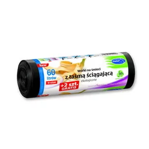 Stella Worki 60L a10 LDPE ekologiczne z taśmą czarne - Worki na śmieci - miniaturka - grafika 1