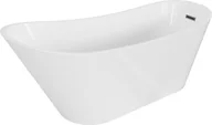 Wanny - Mexen Alta wanna wolnostojąca 170 x 75 cm, biała, przelew gun metal szczotkowany - 52141707500-95 - miniaturka - grafika 1