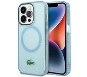 Etui i futerały do telefonów - Lacoste Transparent MagSafe do iPhone 15 Pro Max Niebieski - miniaturka - grafika 1