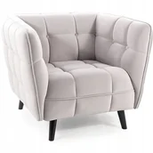 Fotele - Fotel Castello 1 Velvet Wenge-J. Szary Bluvel 03 - miniaturka - grafika 1